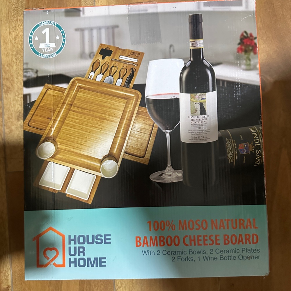 Bamboo Cheese Board Set